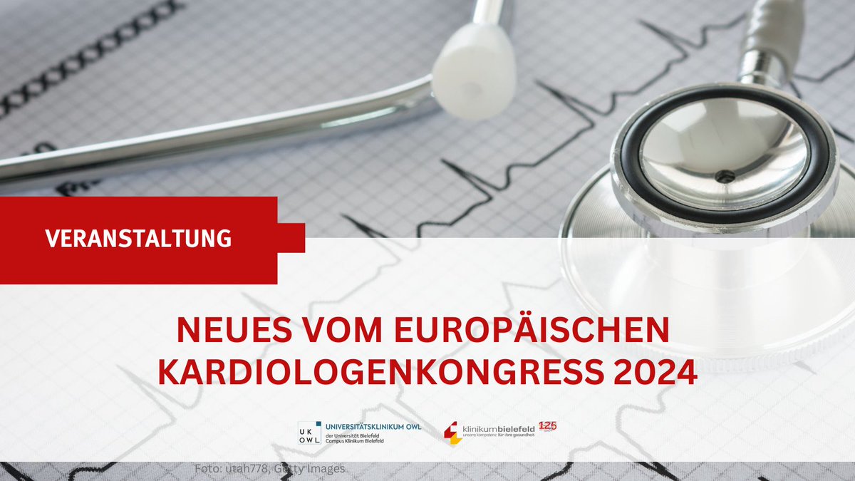Klinikum Bielefeld (@klinik_news) on Twitter photo 📣 Neues vom Europäischen #Kardiologenkongress 2024! #ESC
📅 Mittwoch, 18.09.2024, 16.30 Uhr
📍 Klinikum Bielefeld - Mitte, Seminarraum 1+2
👤 Für Fachpublikum
👉 Weitere Infos: bit.ly/4gbKAnt
<a href="/DennisLawin/">Dennis Lawin</a> 📣 Neues vom Europäischen #Kardiologenkongress 2024! #ESC
📅 Mittwoch, 18.09.2024, 16.30 Uhr
📍 Klinikum Bielefeld - Mitte, Seminarraum 1+2
👤 Für Fachpublikum
👉 Weitere Infos: bit.ly/4gbKAnt
<a href="/DennisLawin/">Dennis Lawin</a>