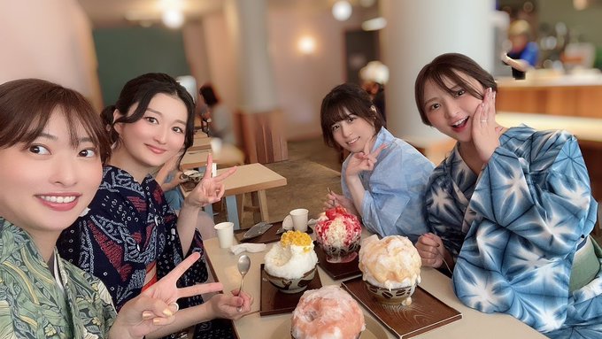 咲ちゃんかすみんまいまいと新中野の『氷舎mamatoko』へ！☺️✨みんなで行くと色んな味をシェアできて楽しいなあ〜。コーンのかき氷が冷製スープっぽくて好みでした！中野ブロードウェイ地下のリサイクル着物屋さん『三喜屋』も行ったのですが、掘り出し物がたくさんでよかったです！和装沼、楽しい〜！<a href="/tag/%E3%81%97%E3%82%8A%E3%82%82%E3%81%A3%E3%81%A1"class="tags"><span>#しりもっち</span></a><a href="/tag/sssrust"class="tags"><span>#sssrust</span></a>