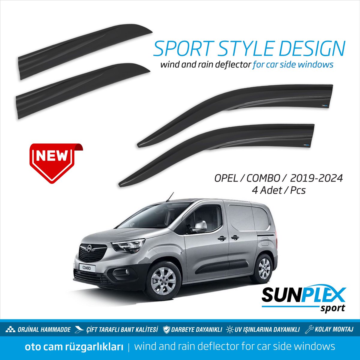 Opel Combo 2019-2024 aracınıza özel tasarlanmış Sport Style Design Oto Cam Rüzgarlıkları.

#sunplex #sunplexwinddeflectors #winddeflectors #winddeflector #otocamrüzgarlığı #otocamrüzgarlıkları #otocamrüzgarlığ #sunplexspoiler #opel #combo opelcombo #otoaksesuar