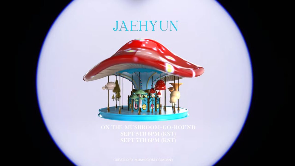 jaehyunpetals's tweet photo. JAEHYUN  ON THE MUSHROOM-GO-ROUND

- SEPT 5th 6PM KST (Can't Get You live)
- SEPT 7th 6PM KST (Flamin' Hot Lemon live + small talk)

*the content usually includes live performances, interviews, and special events that allow fans to interact with artists in real-time

#JAEHYUN #재현 #NCT재현