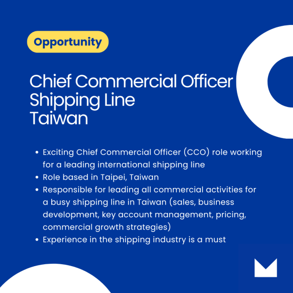 ImpactTalent's tweet photo. Impact Talent is supporting an international shipping line in their search for a Chief Commercial Officer (CCO) to oversee all commercial, sales, and business development activities in Taiwan. 🚢📈🌏

#Shipping #Commercial #Jobs https://t.co/ivVQGVVzOJ https://t.co/v1rQfbJxLb