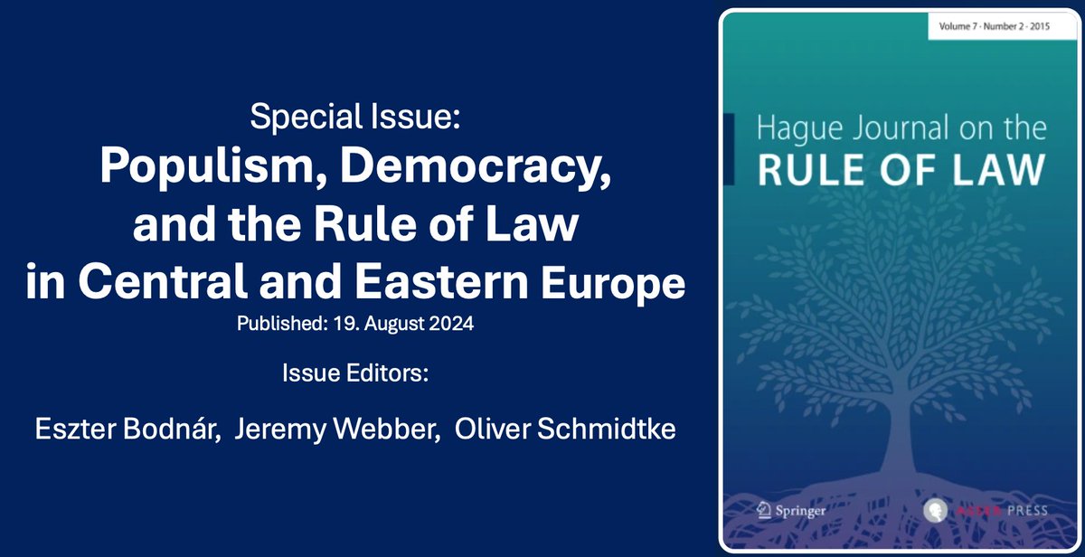 Europe Canada Network EUCAnet (@cdneurdialogue) on Twitter photo Just published:
Populism, Democracy, and
the Rule of Law in Central and Eastern Europe
eucanet.org/special-issue-…
Contributors F. Gárdos-Orosz @mstambulski J.Mécs <a href="/tasz_hu/">Hungarian Civil Liberties Union</a>, Z. Pozsár-Szentmiklósy, S.Suteu <a href="/UCLLaws/">UCL Faculty of Laws</a> J.Webber @UVicLaw <a href="/UniMelb/">University of Melbourne</a>
#Populism #Democracy <a href="/CFGS_UVic/">Centre for Global Studies (CFGS)</a> Just published:
Populism, Democracy, and
the Rule of Law in Central and Eastern Europe
eucanet.org/special-issue-…
Contributors F. Gárdos-Orosz @mstambulski J.Mécs <a href="/tasz_hu/">Hungarian Civil Liberties Union</a>, Z. Pozsár-Szentmiklósy, S.Suteu <a href="/UCLLaws/">UCL Faculty of Laws</a> J.Webber @UVicLaw <a href="/UniMelb/">University of Melbourne</a>
#Populism #Democracy <a href="/CFGS_UVic/">Centre for Global Studies (CFGS)</a>