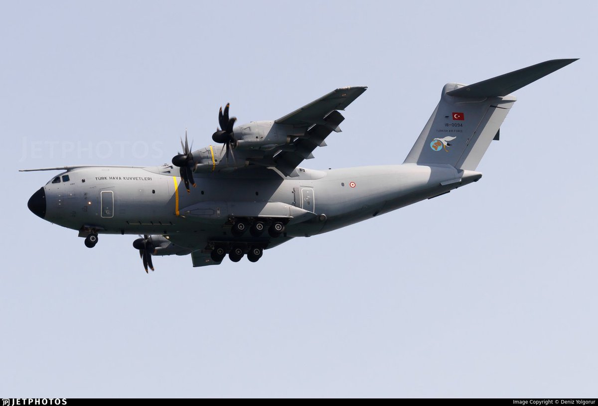 Dinlas3's tweet photo. #TUAF720 🇹🇷'Turkish Air Force' Airbus A400M Atlas w/ reg. 18-0094 from Tekirdağ, Türkiye, location of Baykar Bayraktar UCAV manufacturing facilities and currently tracking over 🇳🇪Niger air space. #4b8214 @Borrowed7Time https://t.co/fRSTsqRzwp