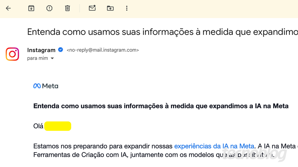Ricardo_Nester_'s tweet photo. Por que recebi email sobre a IA da Meta? Aviso chega a milhões de pessoas https://t.co/85eVgsr677 https://t.co/yImeIaUpft
