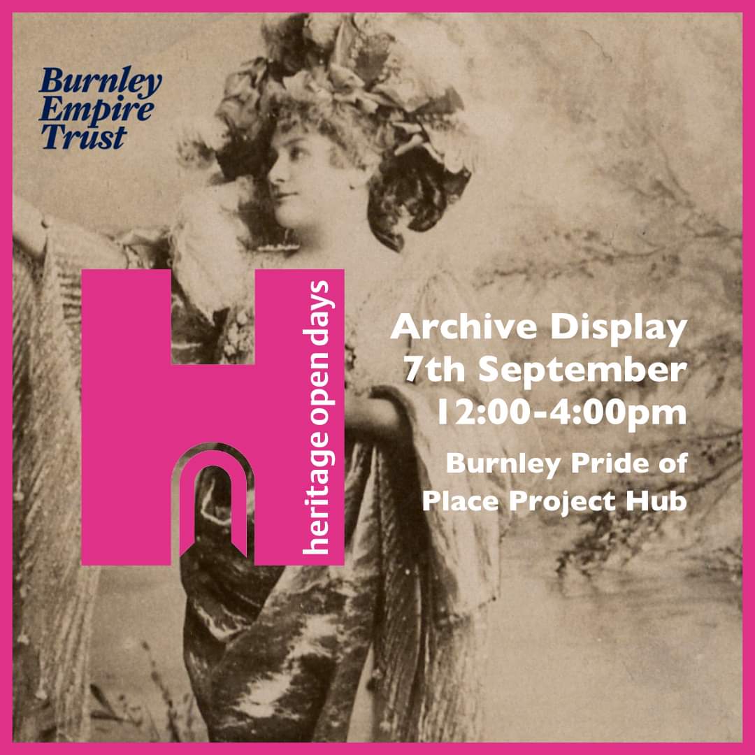 Burnley Empire Trust (@burnleyempire) on Twitter photo 🧵1/2
We will be displaying a number of items from our #archives this Saturday at the #Burnley Pride of Place Project Hub situated within <a href="/charterwalk/">Charter Walk</a>, 12- 4pm
The ticked talk event with a preview of the display starts 11:00 - 11:45 am 🧵1/2
We will be displaying a number of items from our #archives this Saturday at the #Burnley Pride of Place Project Hub situated within <a href="/charterwalk/">Charter Walk</a>, 12- 4pm
The ticked talk event with a preview of the display starts 11:00 - 11:45 am