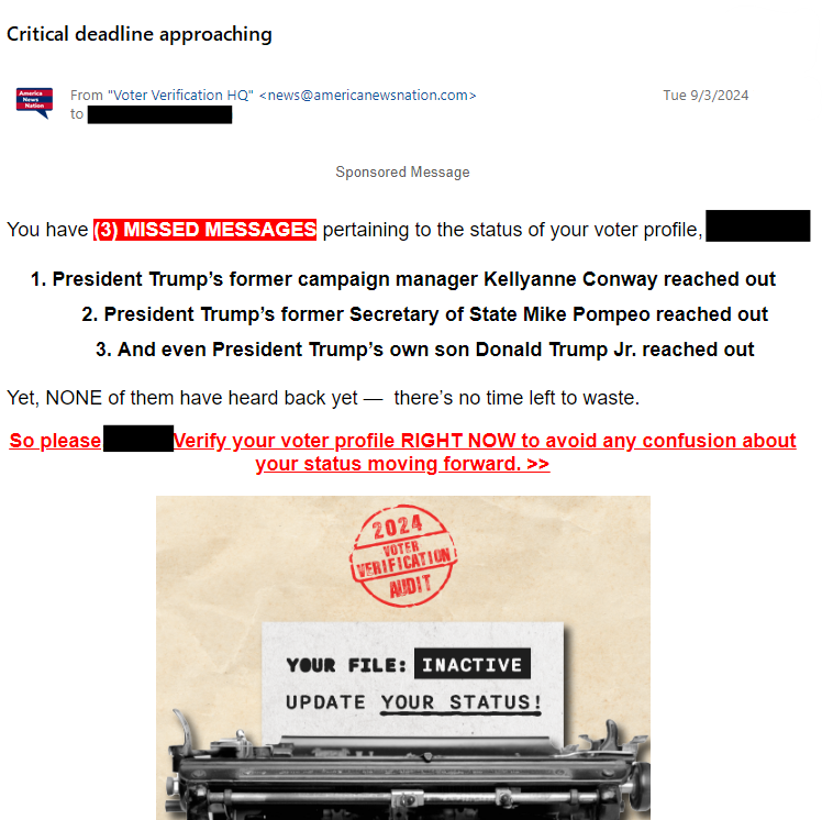 RepublicanMail's tweet image. Questionable tactics from the @NRSC

links to secure.winred.com/nrsc/deadline-…

@FEC