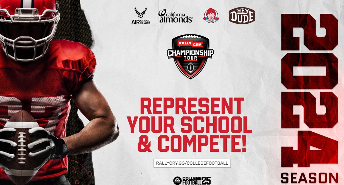 awfulannouncing's tweet photo. Rally Cry launches ‘College Football 25’ tournament at big CFB games https://t.co/6Xiy8cyI2y https://t.co/3uyV4odSI6