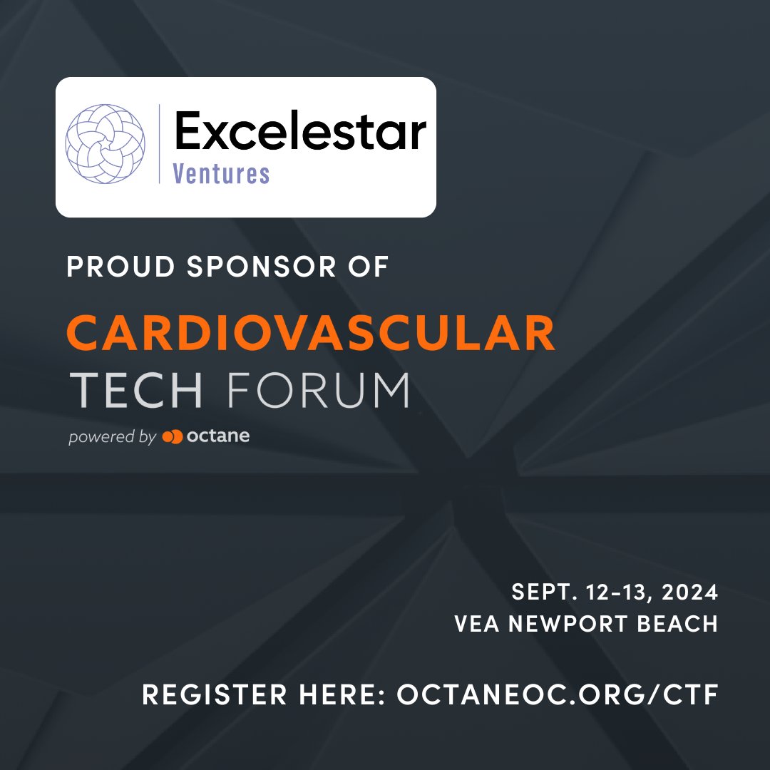 Excelestar's tweet image. Less than 10 days to go until @OctaneOC&apos;s Cardiovascular Tech Forum 2024 from September 12-13 at @VEANewportBeach for which Excelestar is a proud sponsor!

Register now: octaneoc.org/ctf/ 
#CTF2024 #CardiovascularInnovation #CardiovascularTech