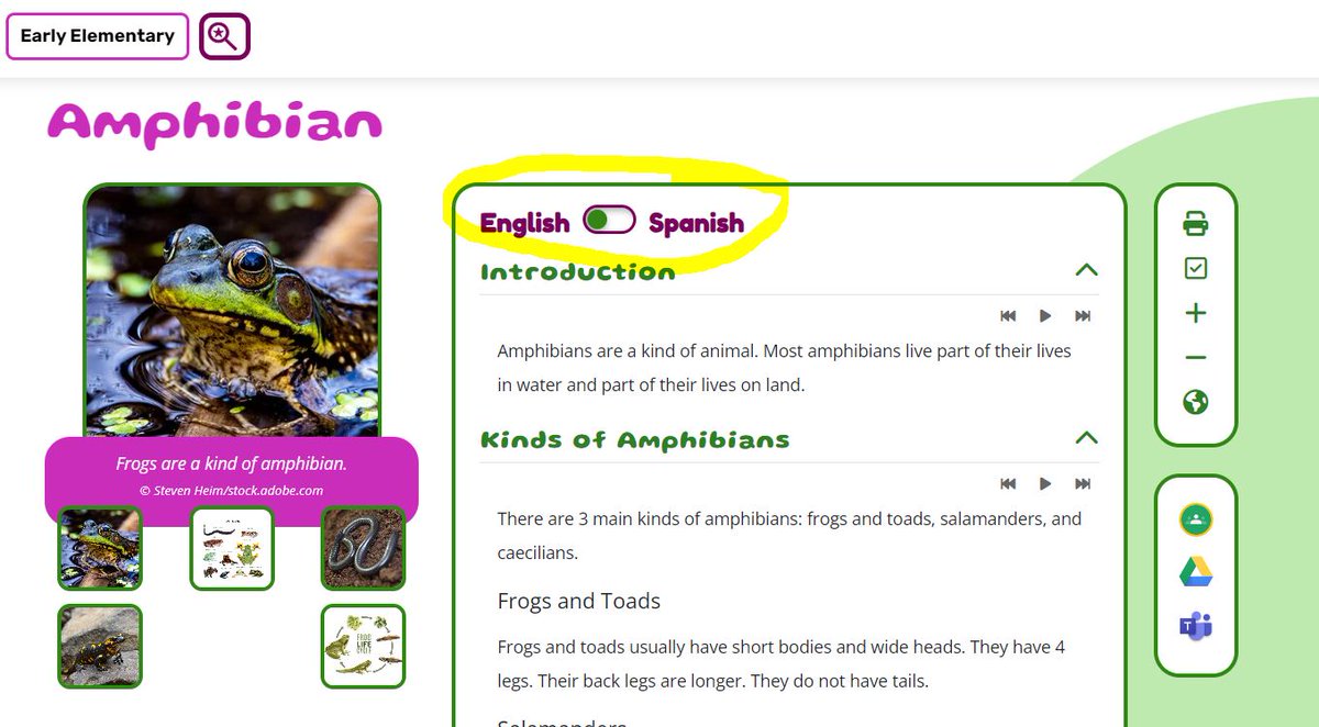 DISDLibrarian's tweet image. Britannica Early Elementary is better than ever! Made for our youngest learners (PK-2), this fun resource can be used in centers, in the library, at home, and for extended learning. I love that it&apos;s a quick toggle from English to Spanish and the visuals are simply stunning!…