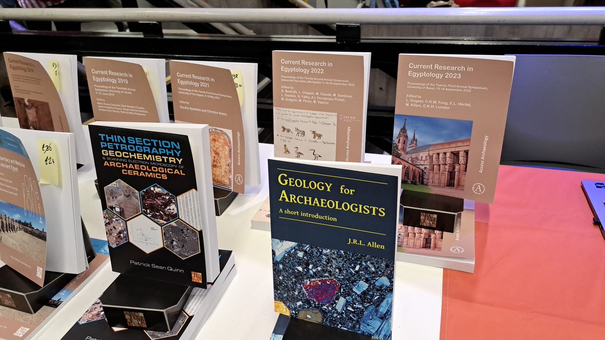 Mike has been in Liverpool this week for Current Research in Egyptology with a display of recent Egyptology titles including the brand new proceedings of CRE 23 from Basel, available in print and as a free PDF download now: archaeopress.com/Archaeopress/P…
#cre24