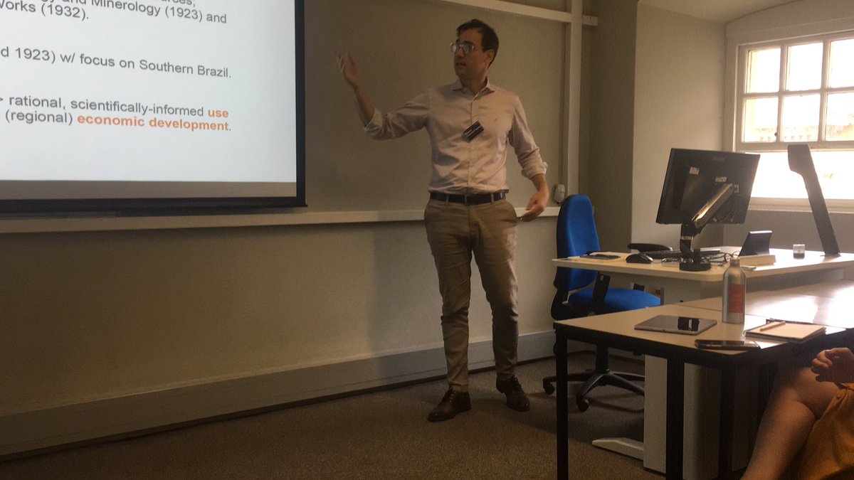 Richard Van Den Berg (@rvdbb2015) on Twitter photo Marco Vianna Franco, newly appointed at  Goldsmiths Uni, completes the first session of THETS 2024. About Brazilian political economy of coal mining in the early 20th century. Yes, quite a different topic. Marco Vianna Franco, newly appointed at  Goldsmiths Uni, completes the first session of THETS 2024. About Brazilian political economy of coal mining in the early 20th century. Yes, quite a different topic.