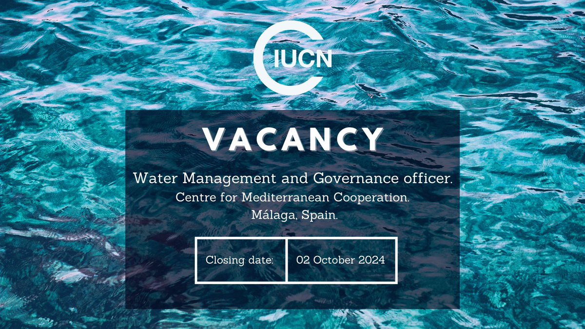 VACANCY at IUCN-Med 🙌
Are you interested? Do you know someone that could fit the profile? Feel free to share this post.

🗓 Application deadline: 2nd October 2024
🌍Location: Málaga, Spain
🔗Apply now: hrms.iucn.org/vacancy/7011