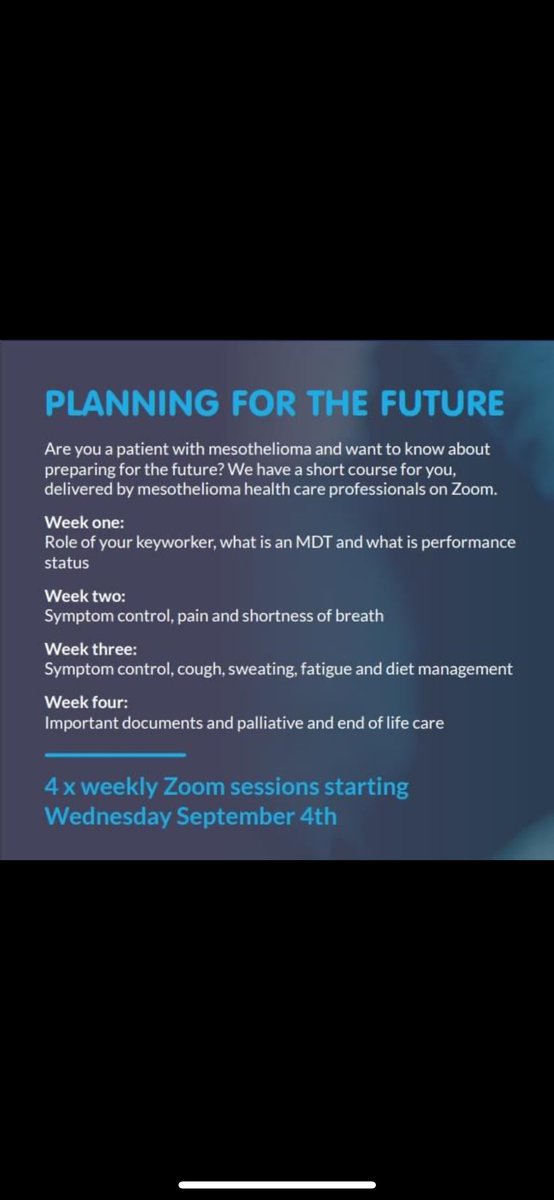 UHL Mesothelioma CNS (@meso_cns_uhl) on Twitter photo We are looking forward to hosting our first session tonight of the new Patient short course! <a href="/Mesouk/">Mesothelioma UK</a> We are looking forward to hosting our first session tonight of the new Patient short course! <a href="/Mesouk/">Mesothelioma UK</a>