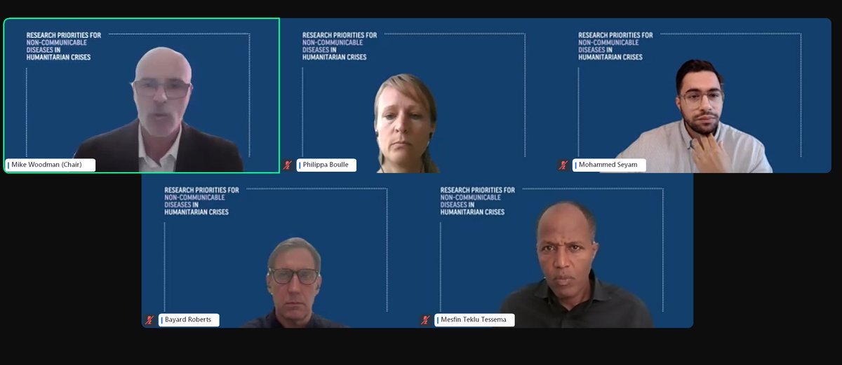 Crucial discussion happening during the Q&amp;A session with the incredible panel on Non-Communicable Diseases in humanitarian crises.

Click here for the full report in #NCDs in crisis settings, focus on Cardio-Metabolic Syndrome : bit.ly/3W9PbgP