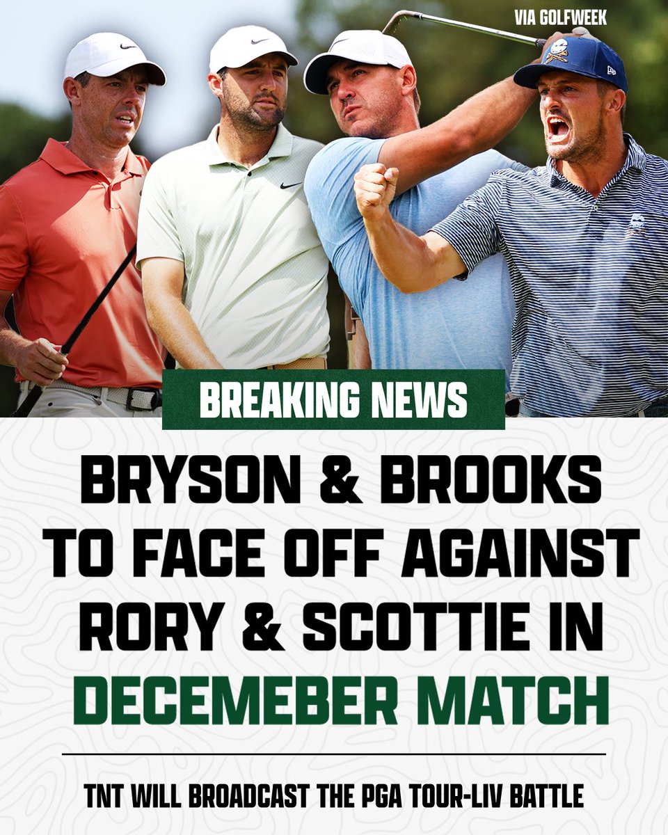 Bryson &amp; Brooks vs. Rory &amp; Scottie. LFG.
