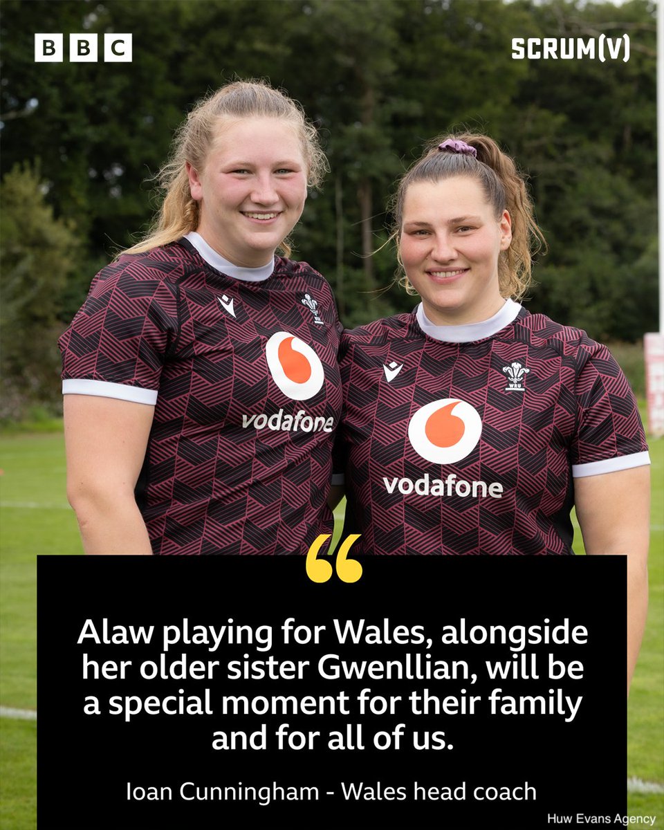 It's going to be a very special day for the Pyrs family on Friday as the sisters play together for Wales against Scotland 🏉 

#BBCRugby