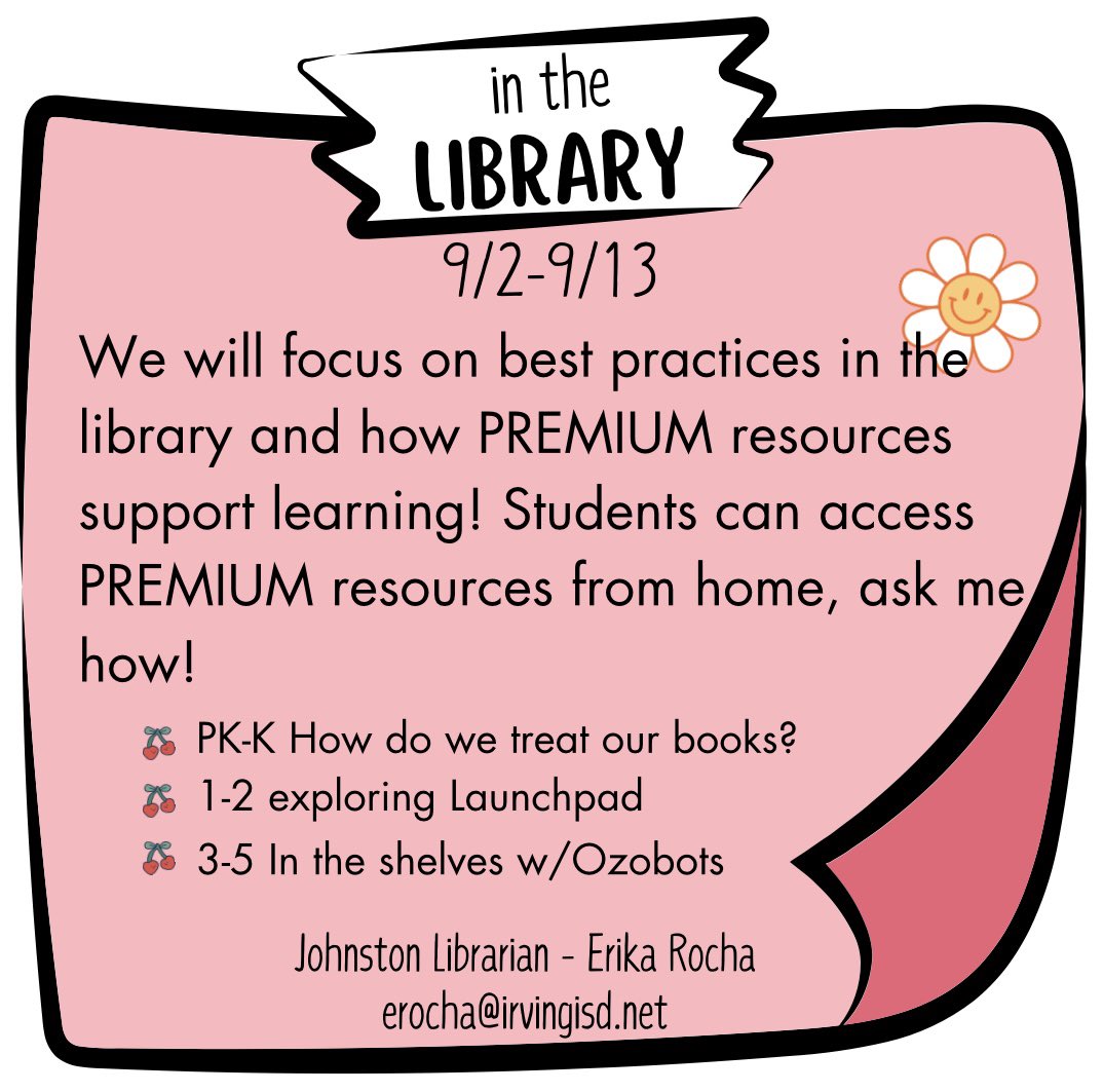 ASJ (@asjlibrary) on Twitter photo Library <a href="/ASJohnston1/">A.S. Johnston Elementary School</a> π care w/ <a href="/The_Pigeon/">The Pigeon</a>, PREMIUM resources <a href="/NGKids/">NatGeoKIDS</a> <a href="/worldbookinc/">World Book</a> <a href="/CapstonePub/">Capstone π π» π</a> & the Dewey decimal system w/<a href="/Ozobot/">Ozobot</a>
#myIrvingISD #letmelibrarianthatforyou <a href="/IrvingLibraries/">IISD Libraries</a> <a href="/Enrichment_IISD/">Erin OβConnor</a> Library <a href="/ASJohnston1/">A.S. Johnston Elementary School</a> π care w/ <a href="/The_Pigeon/">The Pigeon</a>, PREMIUM resources <a href="/NGKids/">NatGeoKIDS</a> <a href="/worldbookinc/">World Book</a> <a href="/CapstonePub/">Capstone π π» π</a> & the Dewey decimal system w/<a href="/Ozobot/">Ozobot</a>
#myIrvingISD #letmelibrarianthatforyou <a href="/IrvingLibraries/">IISD Libraries</a> <a href="/Enrichment_IISD/">Erin OβConnor</a>