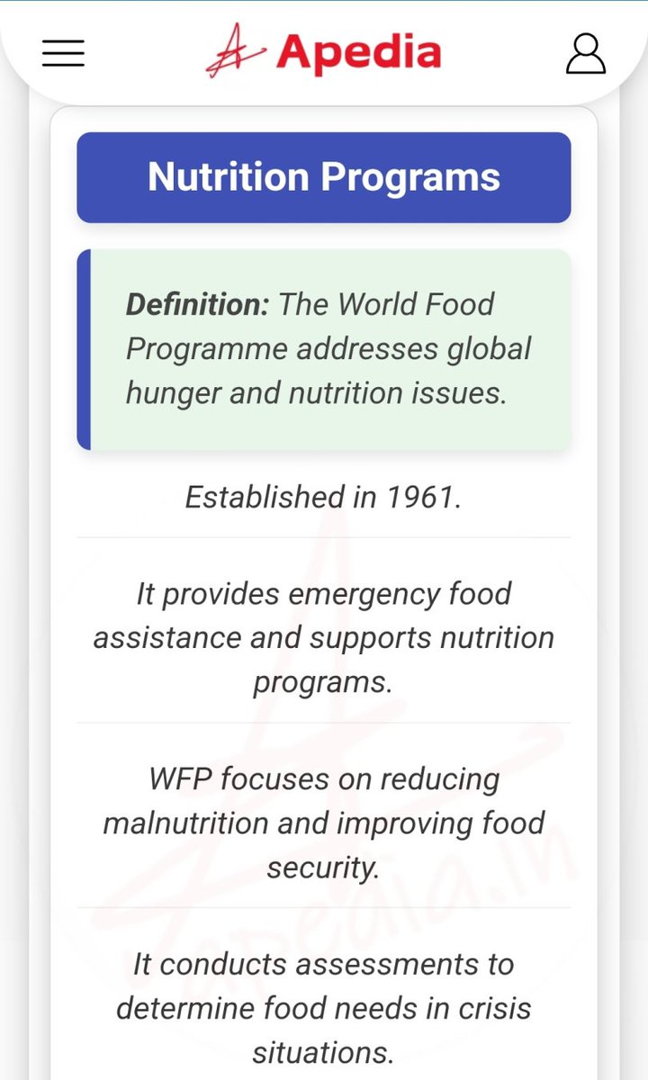 ApediaEdu's tweet photo. Nutrition Programs (पोषण कार्यक्रम)
-Apedia

#apedia #nutrition #poshan #PoshanMaah2024 #news https://t.co/slynCqtG9I
