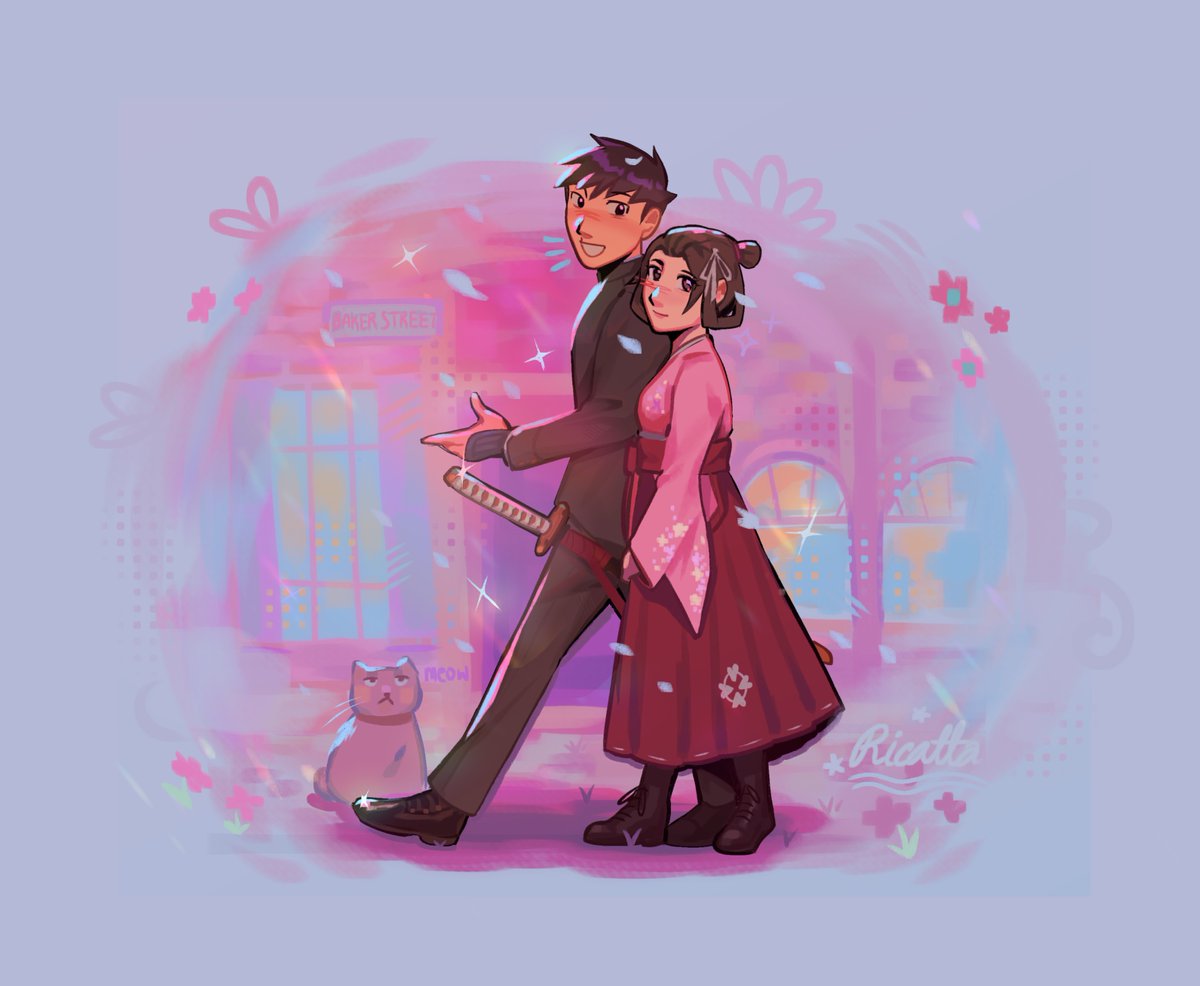 Ricattart's tweet image. They are the bestest of friends and deserve the WORLD #AceAttorney #TGAA