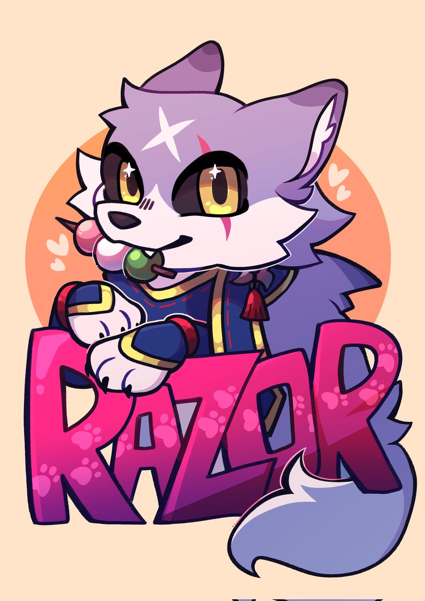 Furry art badge for  <a href="/GrowlerRelgrey/">Growler !</a> 🍡✨

~REALLY LOVED THIS CUTE LIL GUY🍡⭐

#furryartist #digitalart
