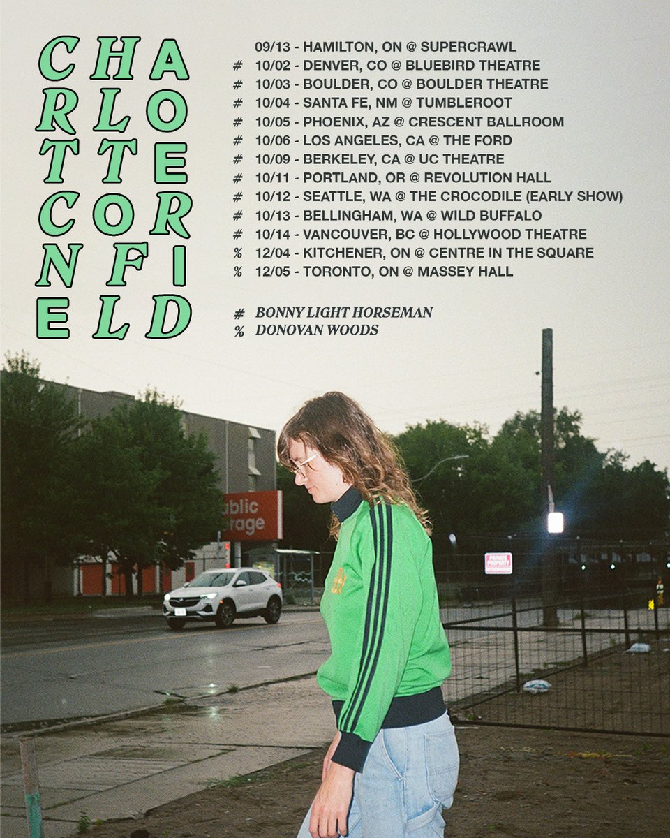 new single from <a href="/cornfieldmusic/">Charlotte Cornfield</a> today 🍁
"Audience of One" from her sessions with Josh Kaufman in upstate NY 🌳
october west coast run with <a href="/bonnylightband/">Bonny Light Horseman</a> !
charlotte-cornfield.ffm.to/audience-of-one