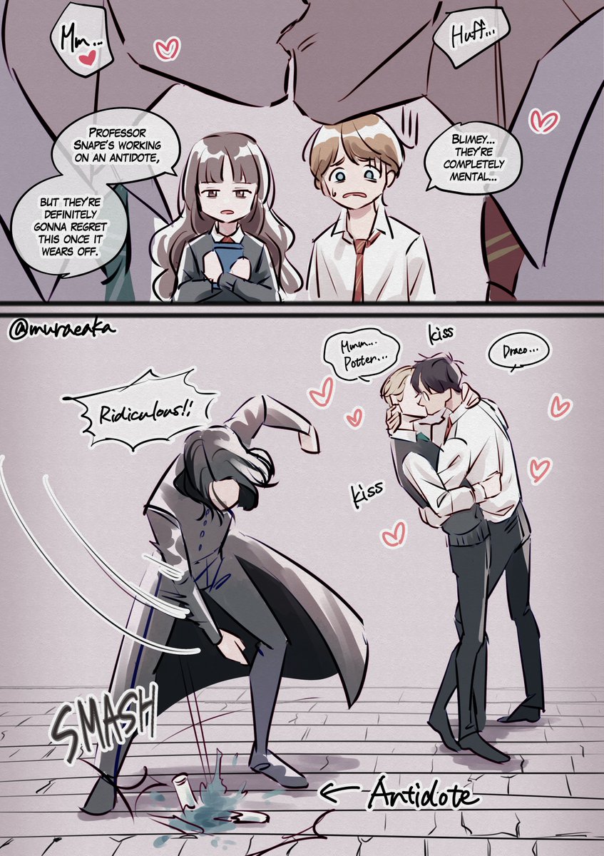 muraeaka's tweet photo. A love potion accident part2
#Drarry #hpdm https://t.co/nvrLGnB8T8