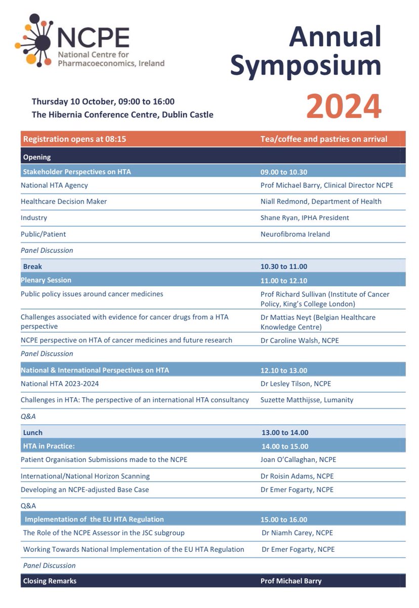 🔔 Our Annual Symposium Schedule has been finalised! 🔔
The NCPE Annual Symposium will be held on Thursday 10th October 2024 in Dublin Castle. Registration is available at ncpe.ie/save-the-date-…