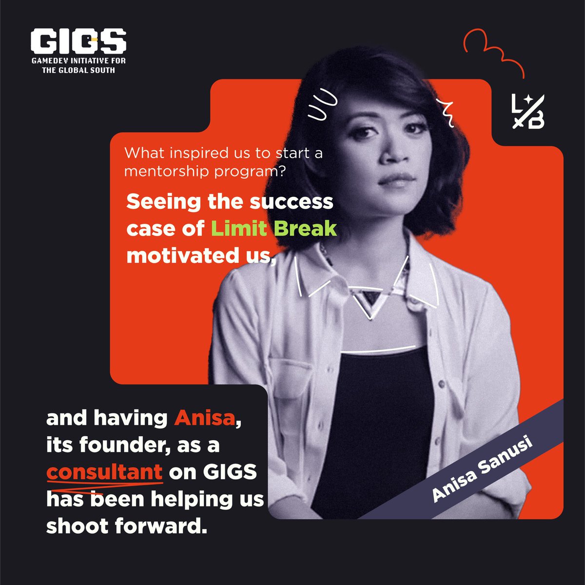 GIGS World 🇵🇸 (@world_gigs) on Twitter photo Have you been wondering what inspired us to start our mentorship program?
Limit Break Mentorship and its founder <a href="/studioanisa/">Anisa Sanusi</a> is the answer! ⚔️💫💚 Have you been wondering what inspired us to start our mentorship program?
Limit Break Mentorship and its founder <a href="/studioanisa/">Anisa Sanusi</a> is the answer! ⚔️💫💚