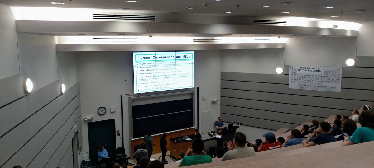MillersvilleAMS's tweet photo. Yesterday, we hosted our first general meeting of the school year. We discussed multiple upcoming events over the next few weeks and spotlighted several members for their internships and storm chases over the summer. Thank you all for coming out, we have an exciting year ahead! https://t.co/iLHzacE2s7