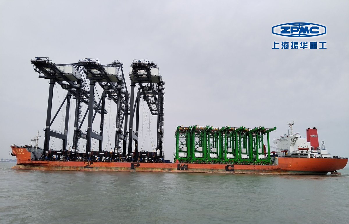 WorldCargoNews's tweet photo. ❓ A coincidence?
⚫ 🔴 The USTR has delayed its decision on tariffs for a few more days as #ZPMC vessels with STS cranes sail to US ports: https://t.co/HNwjLlwS8g
#Ports #USPorts #Cranes #STSCranes #WorldCargoNews https://t.co/nJi6reZrWj