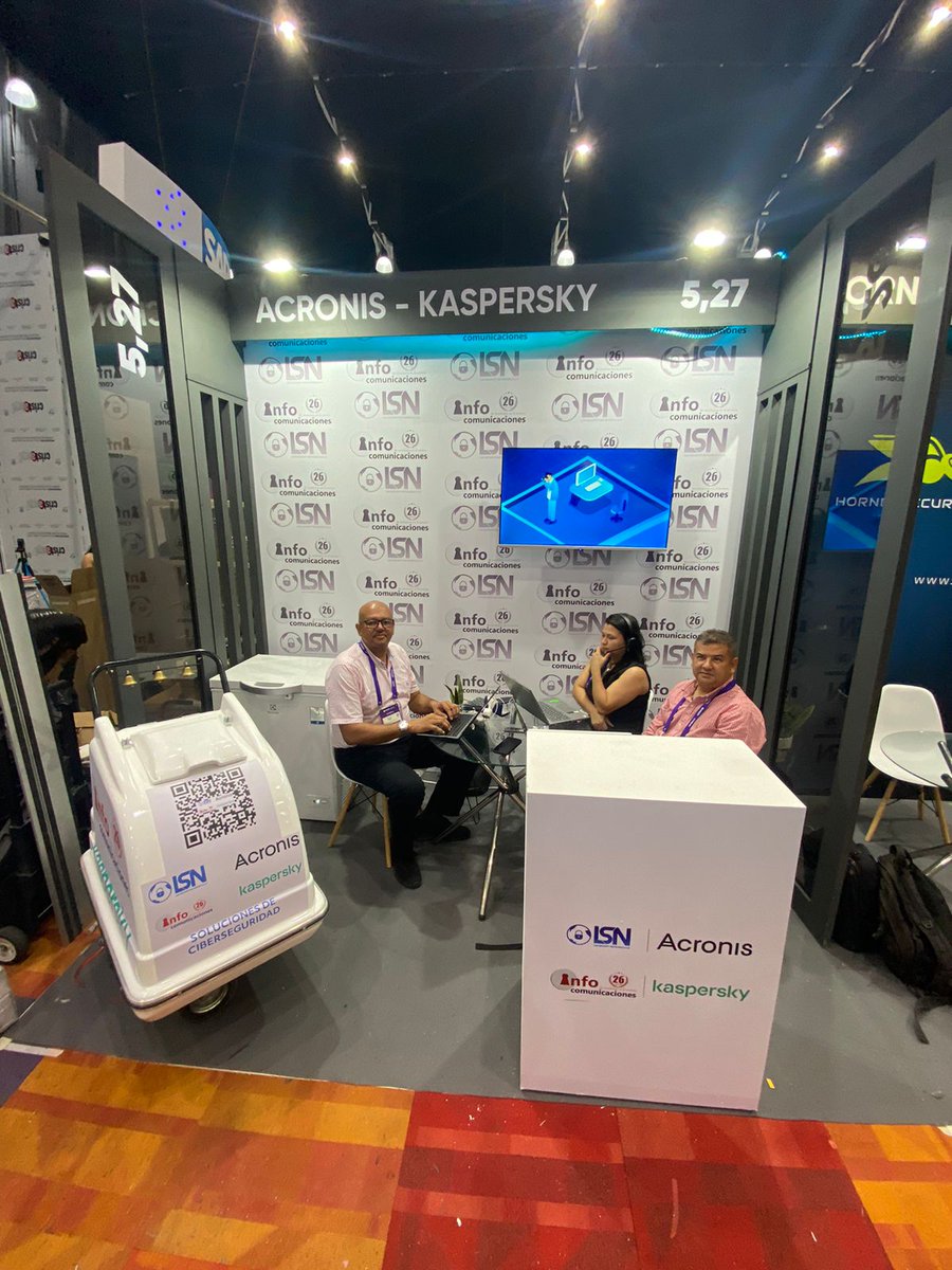 infocomco's tweet photo. Estamos en #Andicom_2024, te esperamos para contarte sobre las ultimas tendencias en protección frente a ciberseguridad. #kaspersky #lsn_security #Acronis #infocomunicaciones #ciberseguridad https://t.co/a4XMOFGGJl