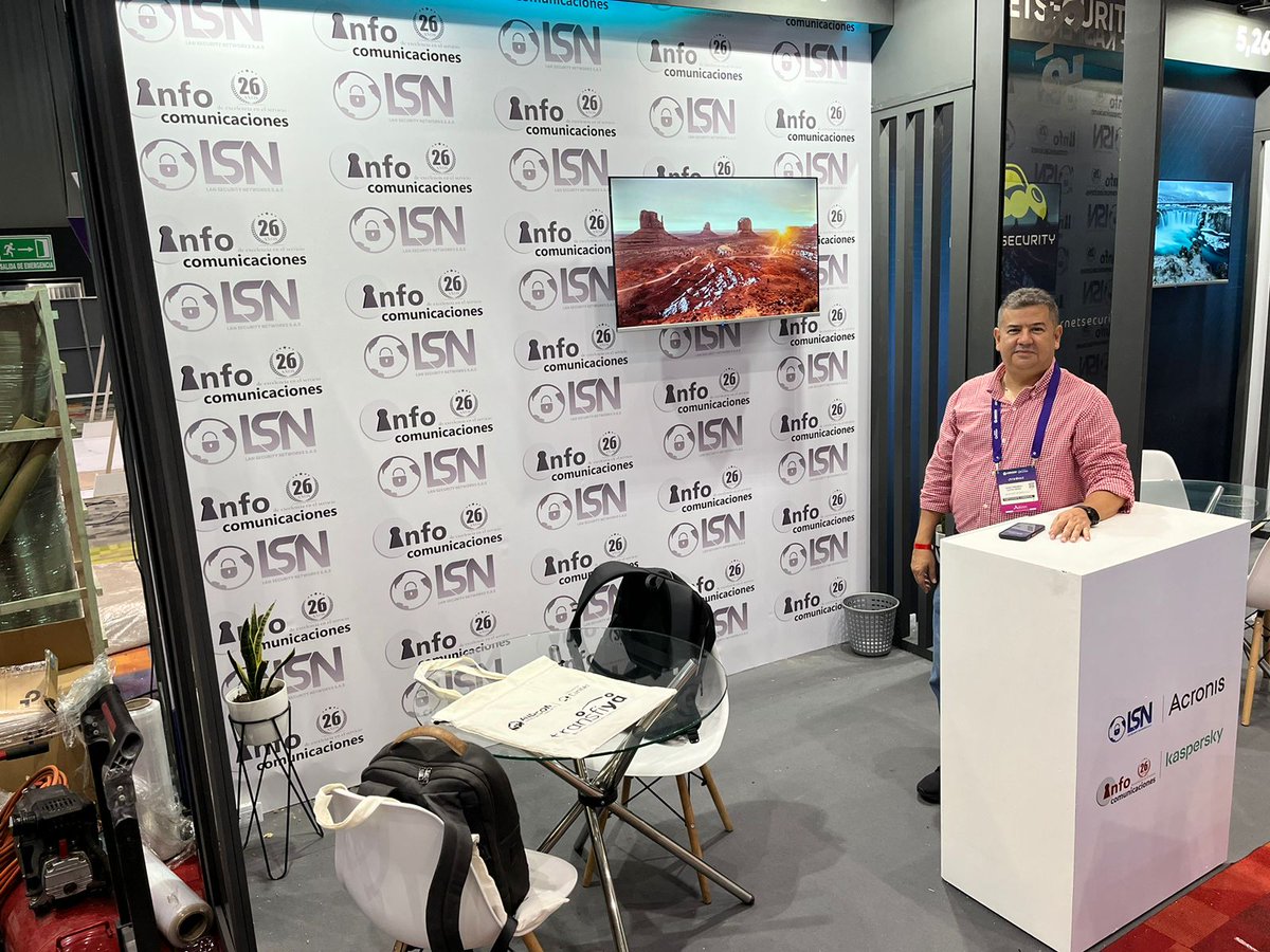 infocomco's tweet photo. Estamos en #Andicom_2024, te esperamos para contarte sobre las ultimas tendencias en protección frente a ciberseguridad. #kaspersky #lsn_security #Acronis #infocomunicaciones #ciberseguridad https://t.co/a4XMOFGGJl