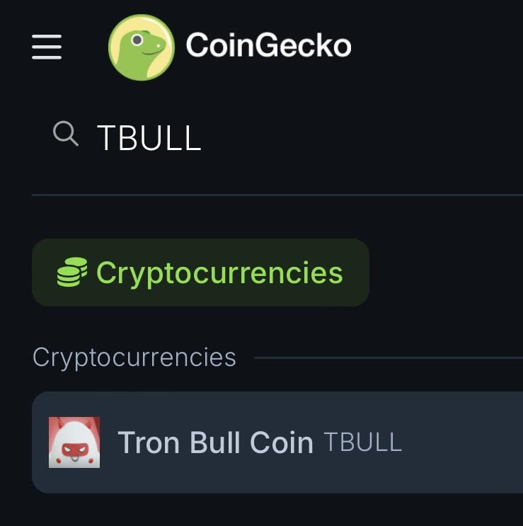 $TBULL IS OFFICIALLY LISTED ON <a href="/coingecko/">CoinGecko</a>.

Smash the 🚀 on our page!

coingecko.com/en/coins/tron-…