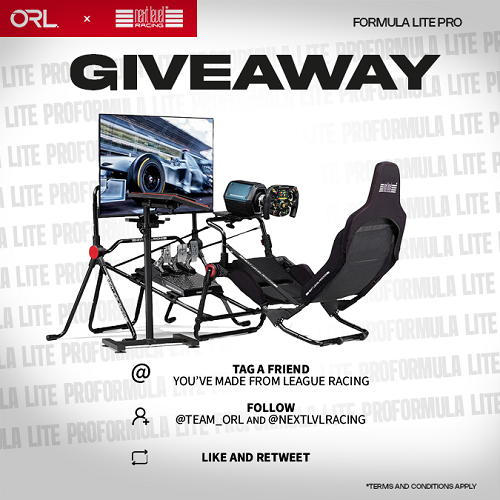 🚨 GIVEAWAY 🚨

We’ve teamed up with our partners at Next Level Racing to giveaway a BRAND NEW Formula Lite Pro to ONE lucky follower!🏁

To enter:

1. Tag a league racing friend
2. Follow <a href="/team_orl/">Team_ORL</a> &amp; <a href="/nextlvlracing/">Next Level Racing</a>
3. Like &amp; RT this post

Terms &amp; Conditions apply.

Good luck! 🍀