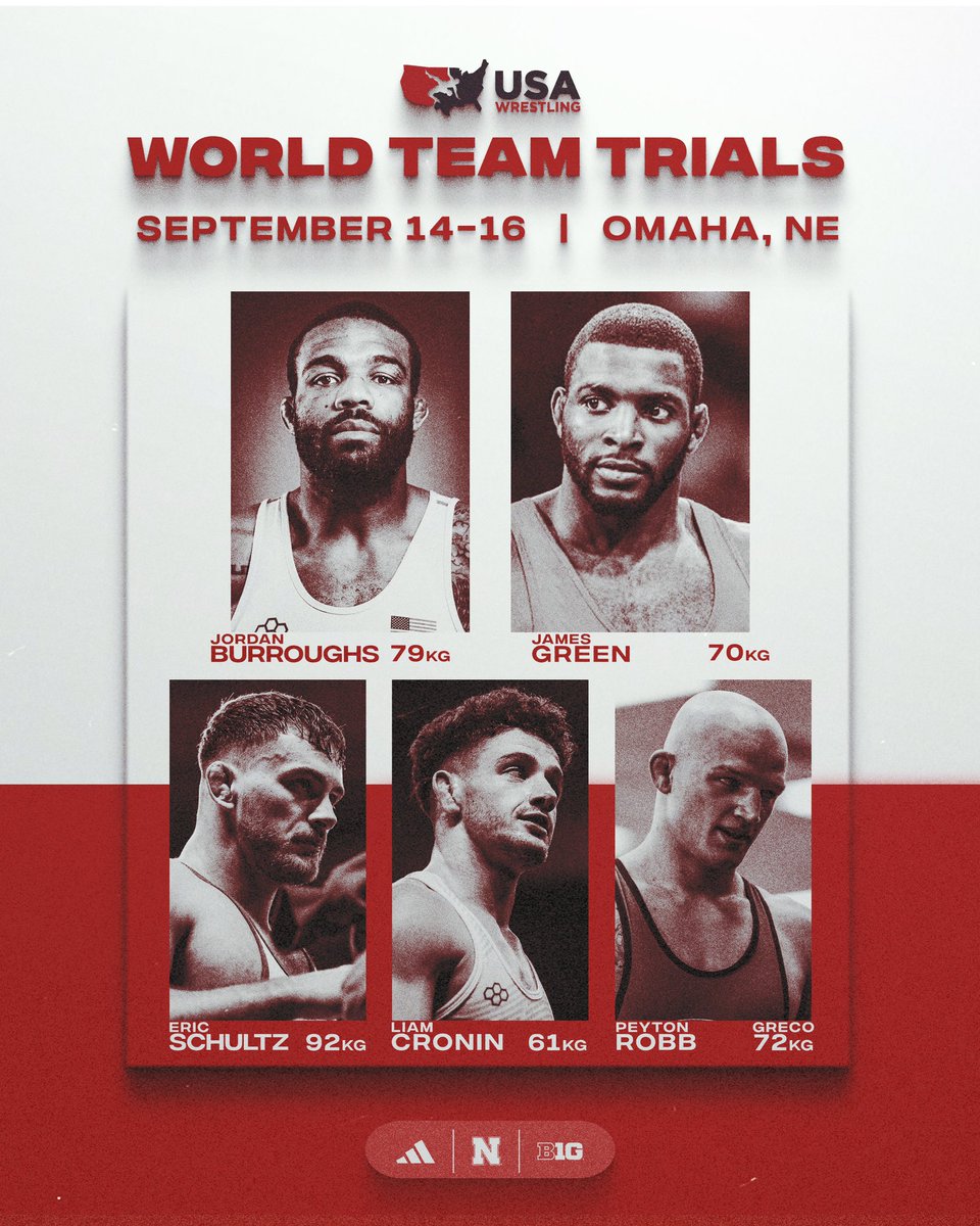 Five Husker alumni will head to Omaha for the Senior World Team Trials later this month.

The champion in each non-Olympic weight class will represent the U.S. in Tirana, Albania on October 28-31.