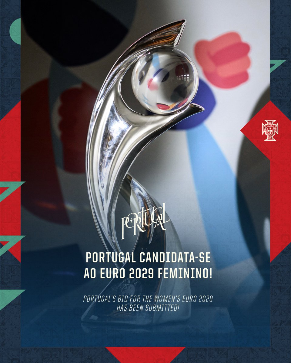 Portugal (@selecaoportugal) on Twitter photo Candidatura 𝗙𝗘𝗜𝗧𝗔 🔏 Portugal candidata-se a anfitrião do #WEURO2029! 🏆🌍 #PartilhaAPaixão
🔗 𝗦𝗔𝗕𝗘 𝗠𝗔𝗜𝗦 👉 bit.ly/CANDIDATURA-EU…
📸 <a href="/WEURO2025/">UEFA Women's EURO 2025</a> Candidatura 𝗙𝗘𝗜𝗧𝗔 🔏 Portugal candidata-se a anfitrião do #WEURO2029! 🏆🌍 #PartilhaAPaixão
🔗 𝗦𝗔𝗕𝗘 𝗠𝗔𝗜𝗦 👉 bit.ly/CANDIDATURA-EU…
📸 <a href="/WEURO2025/">UEFA Women's EURO 2025</a>