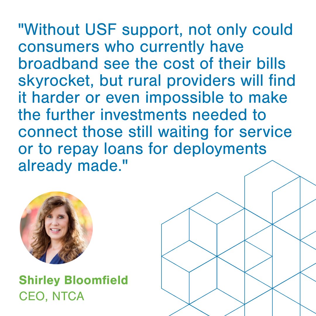 NTCA today released a survey that highlights the significant risk of skyrocketing consumer bills, plummeting broadband investment &amp; potential for default on outstanding network construction loans if USF support is eliminated.

Read the results here: ntca.org/ruraliscool/ne…