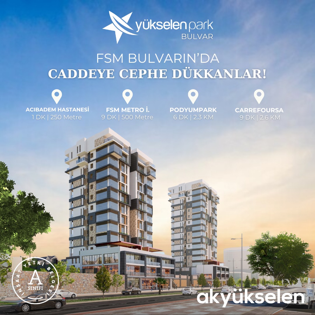 ✨Yükselenpark Bulvar’da Caddeye Cephe Dükkanlar!
<a href="/akyukselen/">Akyükselen İnşaat</a>
•
📍İhsaniye, Fsm Bulvarı No:32 Nilüfer/Bursa
📞 +90 (549) 514 16 16
•
#bursanın #yükselen #değeri #nilüfer