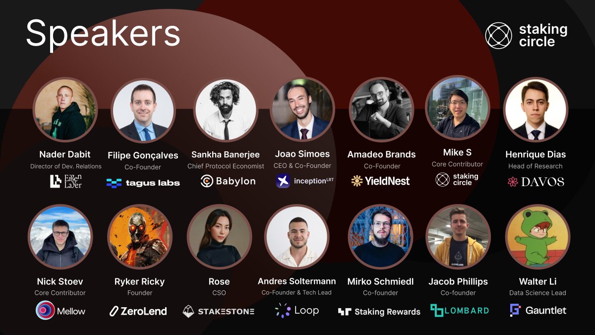 Staking Circle (@stakingcircle) on Twitter photo Join us to unpack the next big moves in DeFi! 🌐
Our Hash Clash: BTC vs ETH Yields side event at #TOKEN2049 in Singapore 🇸🇬 is set to take a closer look the ongoing rivalry between Bitcoin and Ethereum in the DeFi space.
With top names like <a href="/eigenlayer/">EigenCloud</a>, <a href="/taguslabs/">Tagus Labs</a>, Join us to unpack the next big moves in DeFi! 🌐
Our Hash Clash: BTC vs ETH Yields side event at #TOKEN2049 in Singapore 🇸🇬 is set to take a closer look the ongoing rivalry between Bitcoin and Ethereum in the DeFi space.
With top names like <a href="/eigenlayer/">EigenCloud</a>, <a href="/taguslabs/">Tagus Labs</a>,