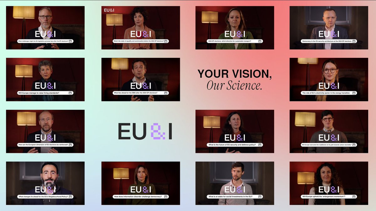 📹𝟭𝟰 EUI academics have shared key aspects of their research in the context of the 2024 #EPelections, highlighting what is at stake. 
In each video, they provide valuable insights, which they elaborate further in their blog articles.

Watch the videos 👉 loom.ly/pas_ZHI