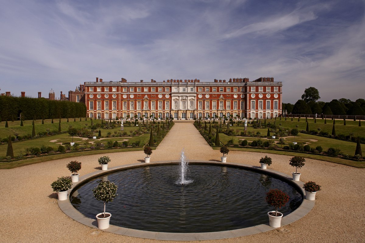 Located just outside of Kingston upon Thames is Hampton Court Palace. 

Be transported from Tudor England to the late 17th Century as you venture through the royal grounds, before exploring 60-acres of riverside and landscaped gardens. <a href="/HRP_palaces/">Historic Royal Palaces</a> bit.ly/3IBhi1N