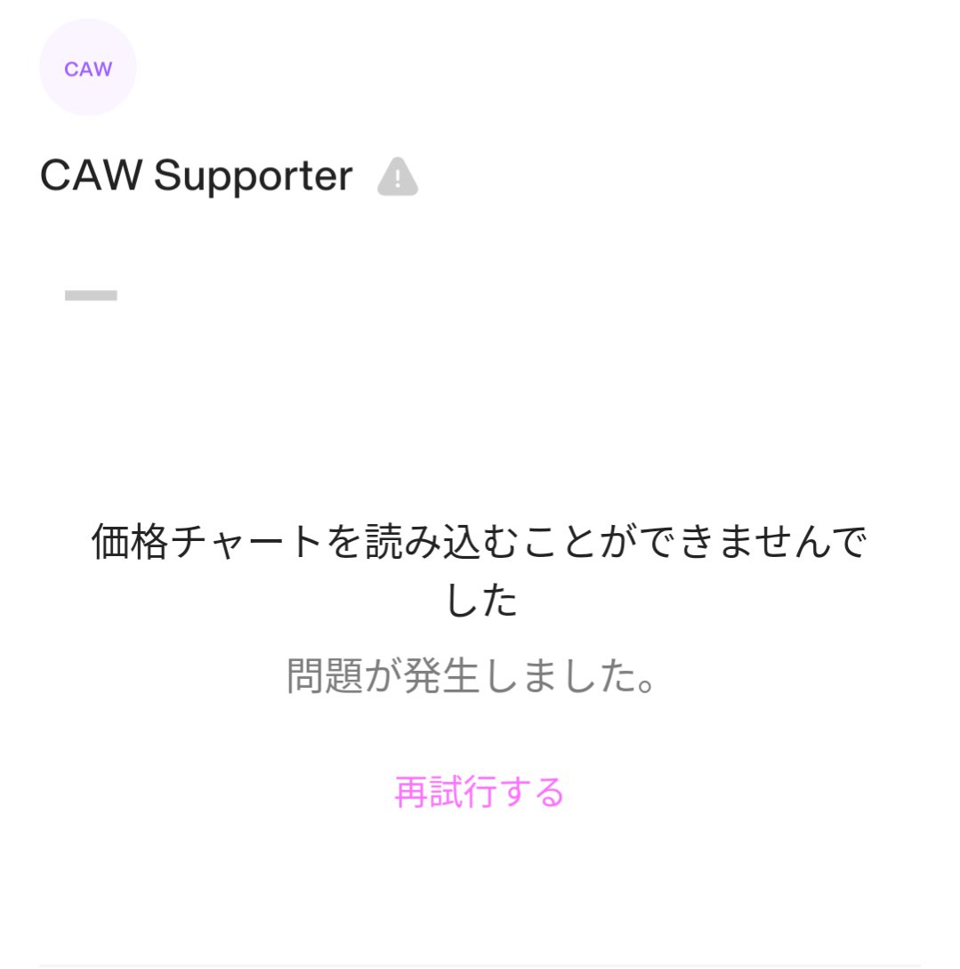 #CAWELON　ですが
チャート読み込みできなくなっていますね．．