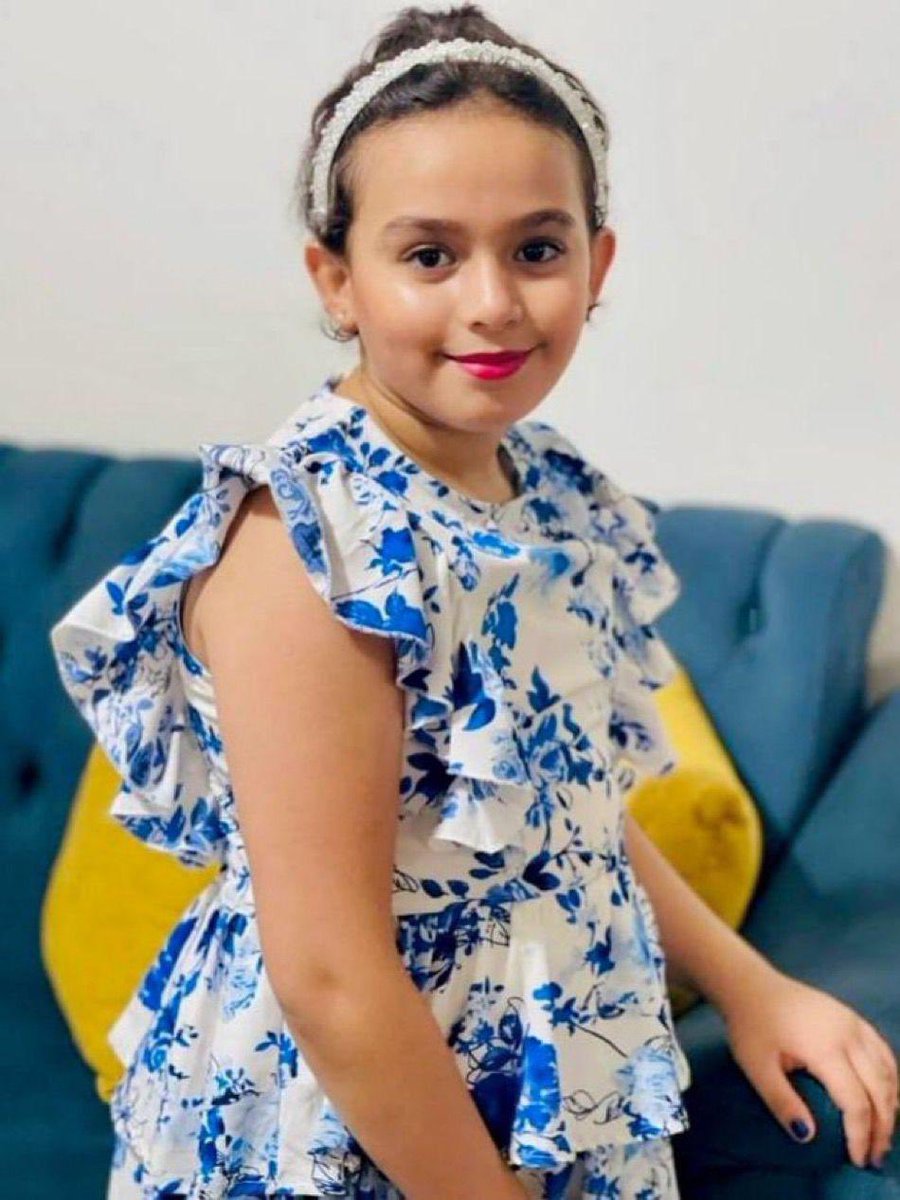 fayedfa's tweet image. Lets tell them about Tala!

Tala Hussam Abu Ajwa, was just 9 years old, she went to play using her skating boots but she was killed with 8 other martyrs in the bombing of a residential apartment in the "HirzAllah" building next to the municipality park in Gaza City.