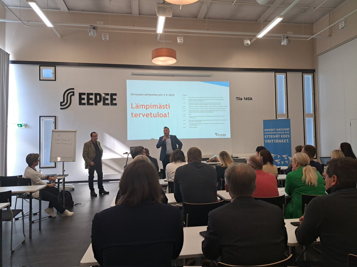 Asian ytimessä #ovfoorumi tilaisuudessa Seinäjoella. Pelkästään E-P alueella käydään reilun 10 000 työntekijän osalta yt neuvotteluja, joista kukaan ei pidä suurta meteliä. Jos jatkajia #yritys ei löydy, niin monelta loppuu työt seuraavan viiden vuoden aikana. #yrittajyys
