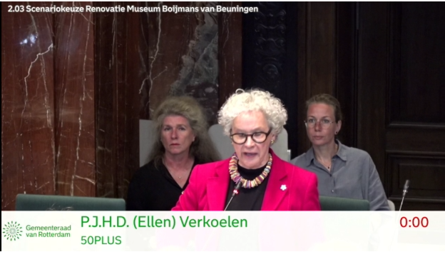 _prinsalexander's tweet photo. Aha!
Mevrouw @EllenVerkoelen is back! Na een rustige eerste week na de zomer..
.. is de Iron lady uit de #raad010 terug met stelligheid:
".. we gaan een akkoord geven op een schetsontwerp renovatie Boymans.. om daarmee met alle ontwerpen erna akkoord te gaan... " #schenking
VIDEO en stukken 4/9/24: https://t.co/4UvpEJFKeW