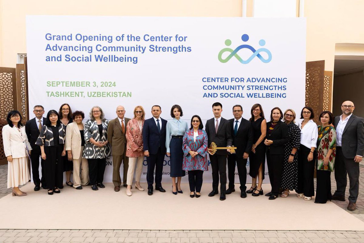 MOlloyorov's tweet photo. We are proud to open the #Center for Advancing Community Strengths and Social Well-being in Tashkent. This Center will be a vital hub for innovative solutions to #social challenges, enhancing social #protection systems across #Uzbekistan. 

#NASP #SocialWork #newproject #inson https://t.co/YkiNTtUg2u