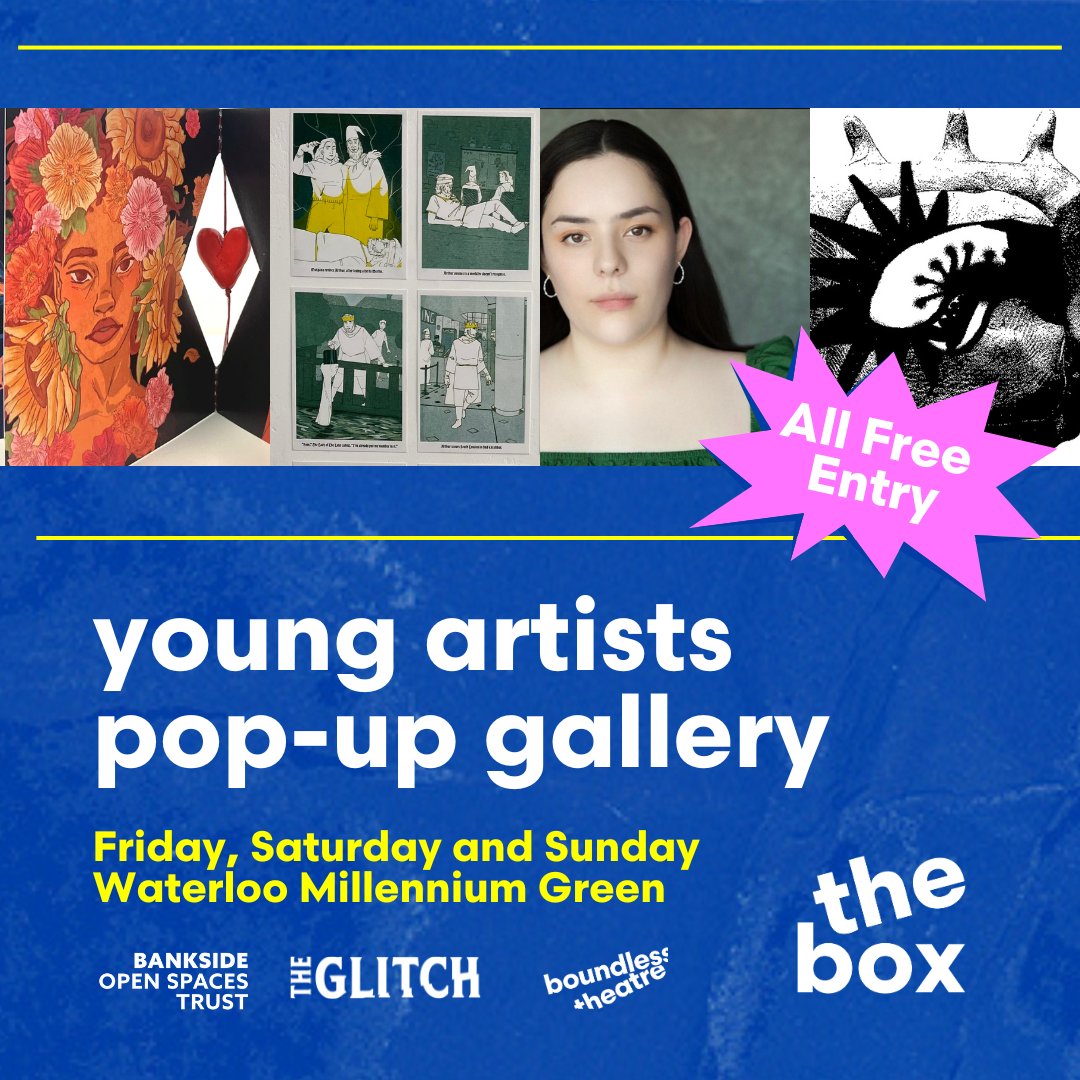 What’s in The Box this weekend 🌳

Get crafty at zine-making, take time to unwind with yoga 🧘‍♀️, learn hula hoop skills AND check out young artists pop-up galleries 🎨

The Box is supported by <a href="/BOSTSE1/">Bankside Open Spaces Trust</a> and The Glitch ✨

Free drop-in events &gt; boundlesstheatre.org.uk/projects/the-b…