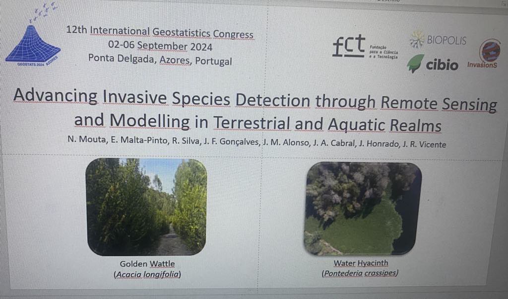 Our PhD student Nuno Mouta is at the <a href="/geostats2024/">Geostats2024</a> Conference in Azores where he gave a presentation about remote sensing for detection of invasive alien plants!