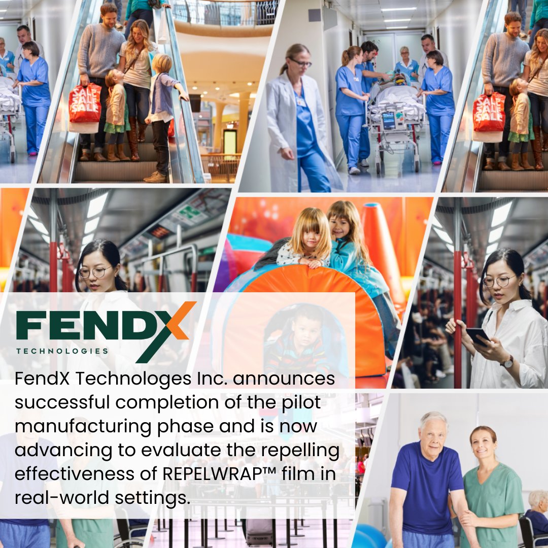 FendX Technologes Inc. announces successful completion of the pilot manufacturing phase and is now advancing to evaluate the repelling effectiveness of REPELWRAP™ film in real-world settings.

NEWS RELEASE: fendxtech.com/press-releases/ 

CSE: FNDX | OTCQB: FDXTF | FSE: E8D