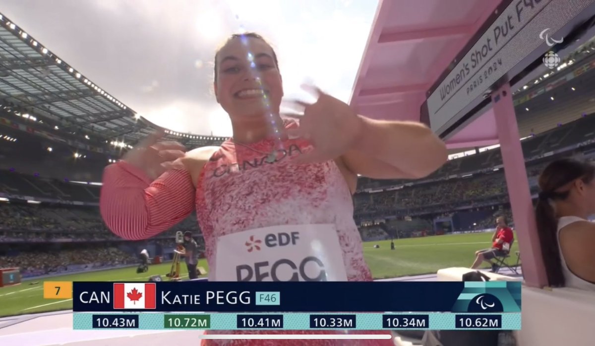 Katie Pegg finishes in 7th place at the Paralympics F46 Shot Put! 

An amazing accomplishment, your Huskies family is so proud!!